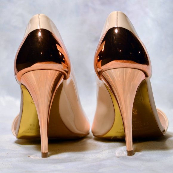 Ted Baker Nude Peep Toe Heels - Picture 6 of 8